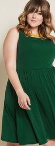 Modcloth Simple Swish Knit Green Column Dress 4X